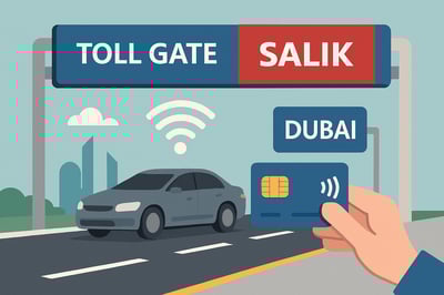 Dubai toll road services and electronic payment